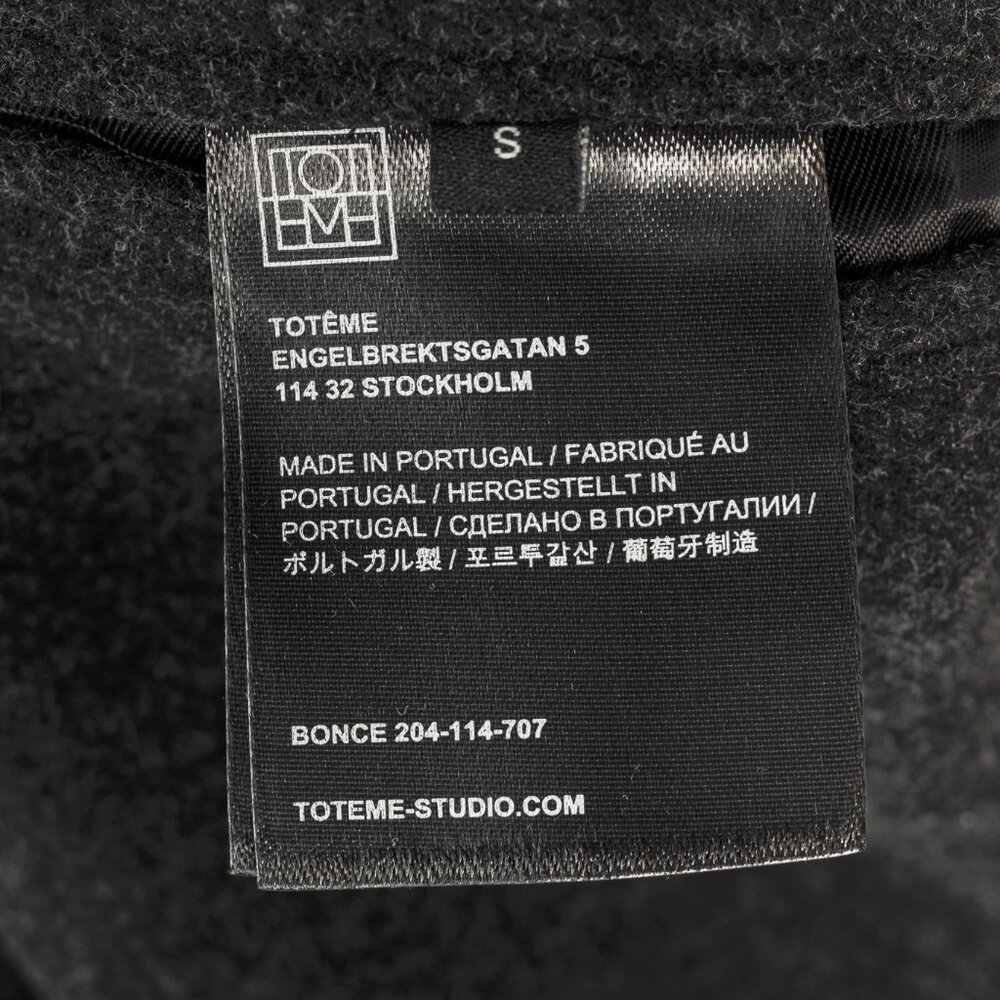 Toteme Bonce Dark Grey Melange Wool-Blend Open Blazer - Picture 9 of 11